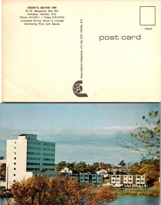 Keddys Motor Inn Halifax NS Postcard Vintage Hotel Swimming Pool Sauna Unposted