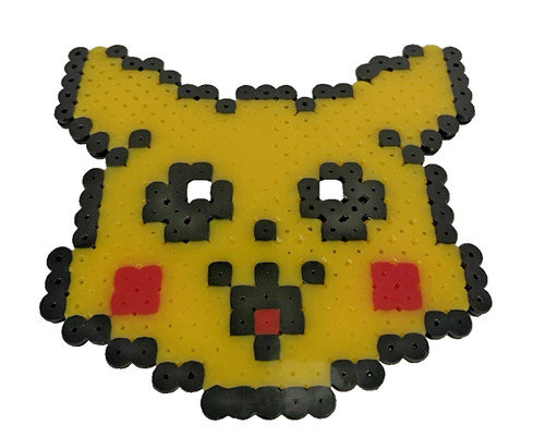 Pikachu Perler Bead Pokémon Pixel Art Handmade Retro Decor Gamer Game Room