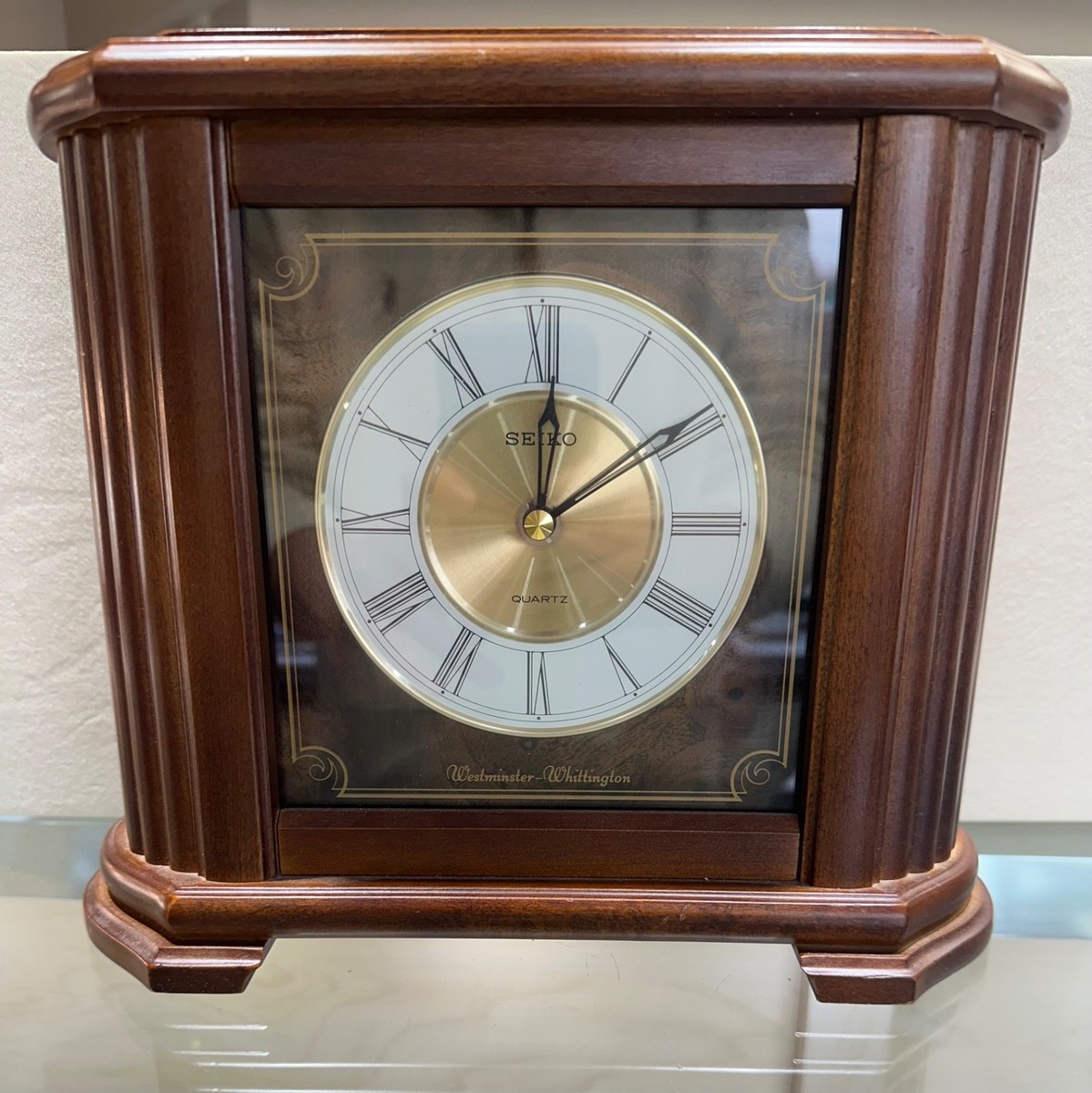 SEIKO Westminster-Whittington Chime Desk Clock QXJ107BL | eBay