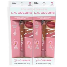 2 Pack  LA COLORS DUAL LIPLINER MATTE IN CUTENESS