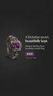 VTG Victorian style Sterling Silver Locket Ring Amethyst SZ 7 Fine Jewelry