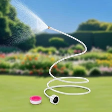 1 Pack Hose Misters for Outside Patio, 60 Inch Flexible Misting System White 