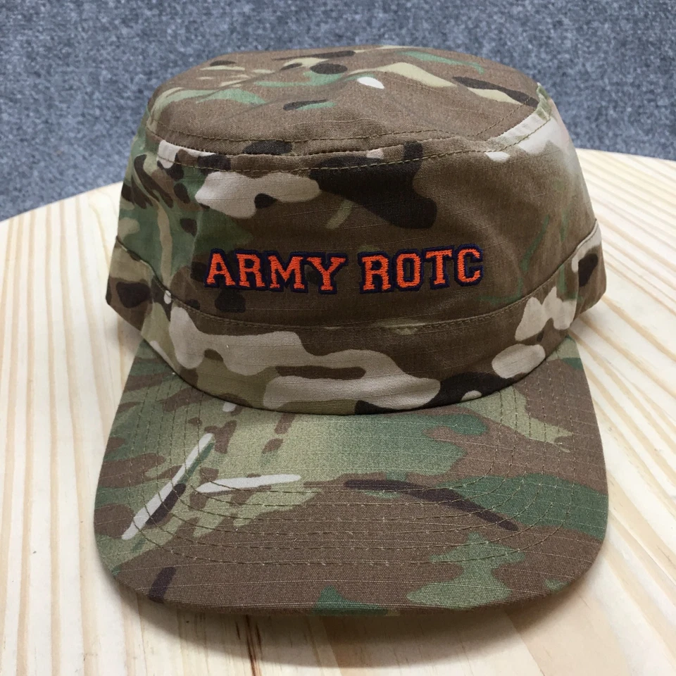 Boné de patrulha ROTC exército unissex OSFA camuflagem aba curva ajustável logotipo bordado - Imagem 2 de 4