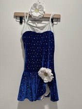 Theatricals Girls Sparkly Blue Dance Costume Size Small