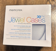 Memorex Slim Clear Jewel CD DVD Cases 30-Pack NEW Sealed