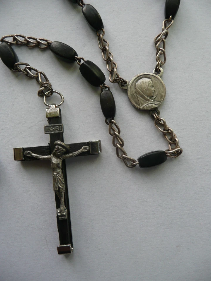 Ancien Grand CHAPELET 59 grains en bakélite NOTRE DAME de LOURDES.. 52,5 cm - Photo 4/4