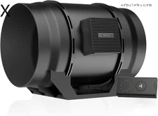 AC Infinity CLOUDLINE A8, Inline Duct Fan 8” Cooling Ventilation Exhaust, NEW X