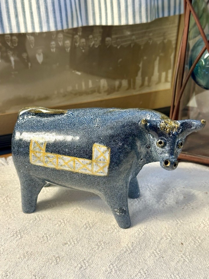 Vintage Alfaraz Spain Art Pottery Bull Picasso Eames Era Miguel Duran-Loriga 