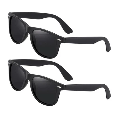 Ruimooto Lunettes de soleil Homme Femme Taille unique, Noir et Orange. - Photo 1/4