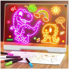 Neon Art Light Up Drawing Pad - 7-Color Modes, Perfect for Creative Kids  Teens