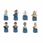 Tim & Struppi Tintin 8-Piece PVC Bust Set Haddock Bienlein Schultz Moulinsart