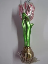 New Eric Cortina Glass Pink And White Tulip Bulb Ornament 4353116 Free Shipping