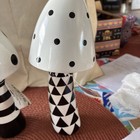 Beautiful Lot Of 3- Black White Polka Mushrooms Decorate — photo 5