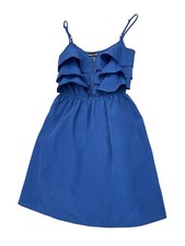Y2K Wet Seal Mini Dress Blue Women’s XS Dark Blue Ruffled Strappy Cocktail