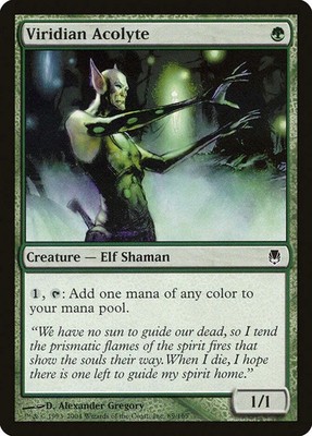 VIRIDIAN ACOLYTE X 4 E/X+ DARKSTEEL MAGIC THE GATHERING