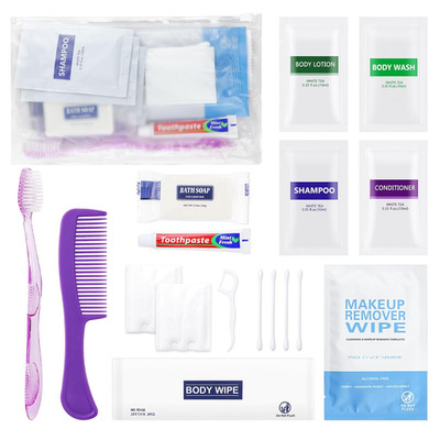 20 Kits Travel Toiletry Kit Bulk, Personal Hygiene Kit, Disposable Hygiene Kit H