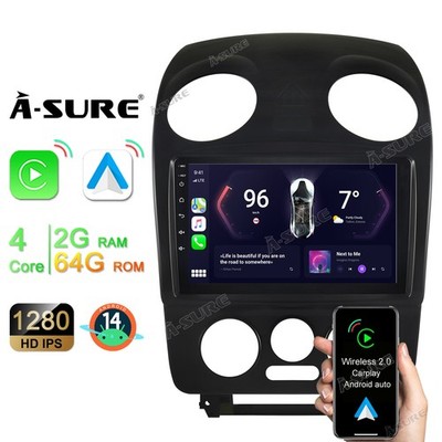 Für VW New Beetle 1C1 9C1 2+64GB Android 14 Autoradio GPS Navi WIFI Carplay RDS