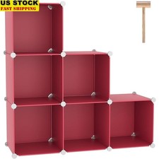 Scaffale Portaoggetti Cubo Versatile Facile Montaggio Organizzatore Multifunzionale 6 Ripiani