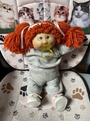 Coleco HM#4 Cabbage Patch Redhead PMI Factory Green Eyes Pacifier
