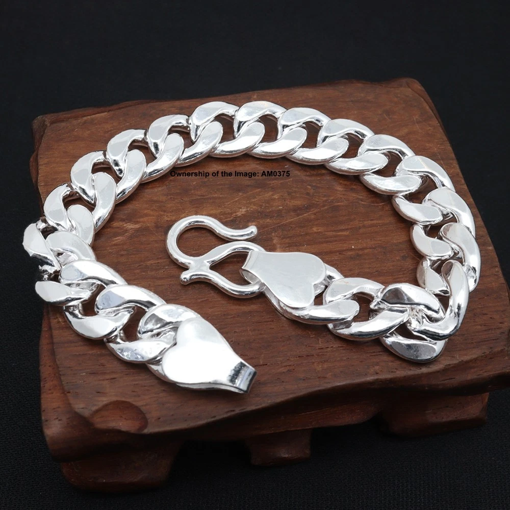 Fine Silver without Stone 8.1 - 8.5 in Item Fine Bracelets for