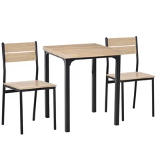 3 Piece Dining Table Set for 2, Modern Kitchen Table and Chairs, Dining Room Set