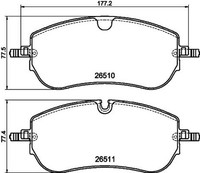 Hella Pagid Bremsbelagsatz Scheibenbremse 8DB 355 044-251 FüR Landrover Sport