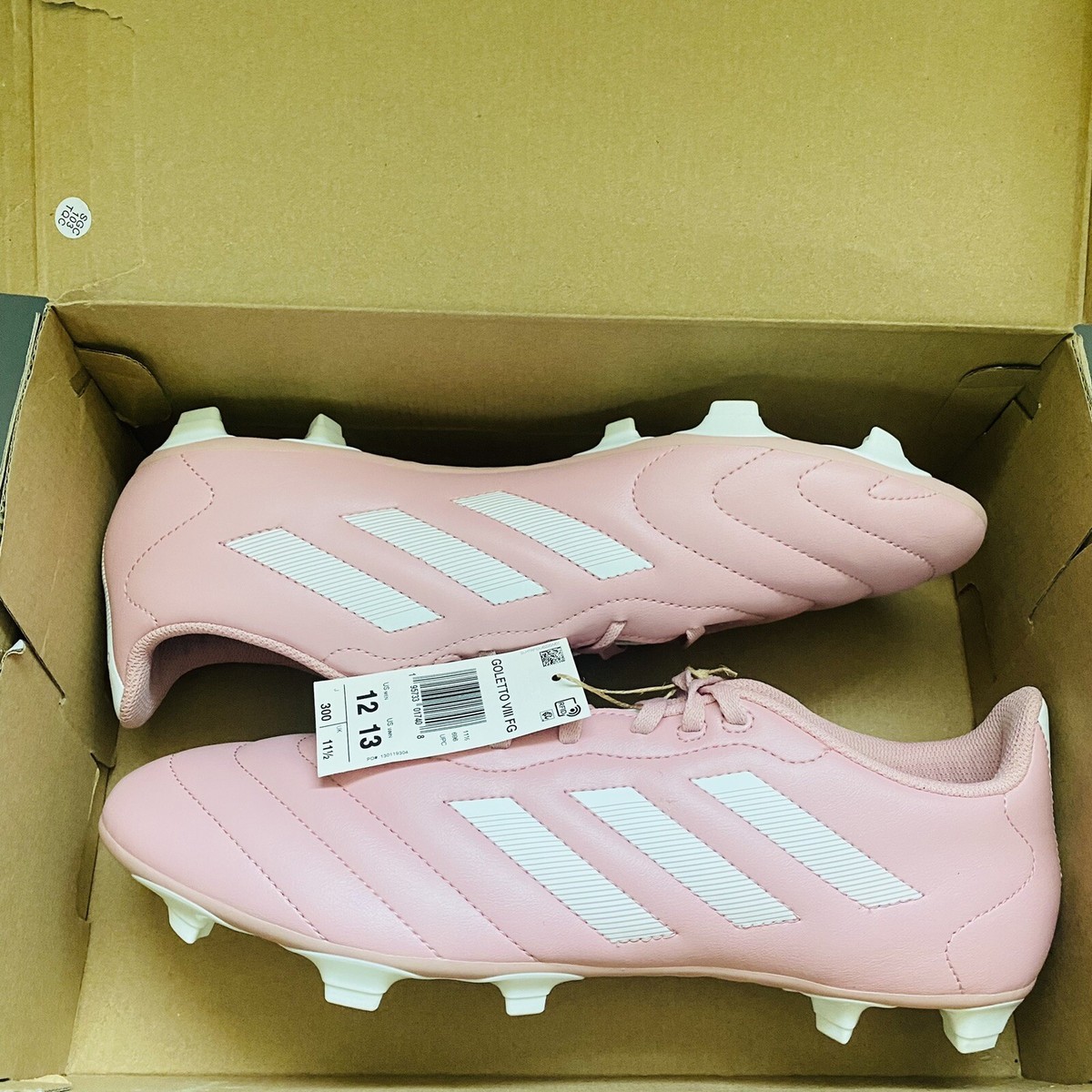 Adidas Goletto VIII 8 FG Light Pink Soccer Cleats Size Men display picture 3
