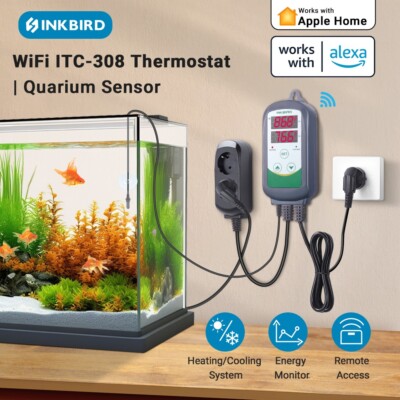 WIFI Temperatur Thermostate Aquarien Fische Heizungen Kühlungen Steckdose 220V