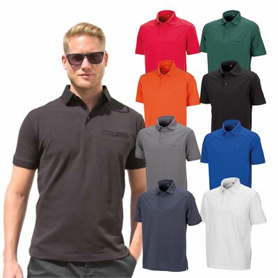 Work Guard Apex Pocket Casual Polo Shirt Menswear Soft Pique Knit Herren Polo Top