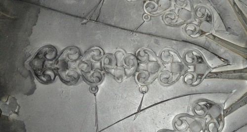 Old Vintage 12” Rubber Pewter Spin Casting Mold Ornate Pattern Bracelet Applique - Picture 8 of 12