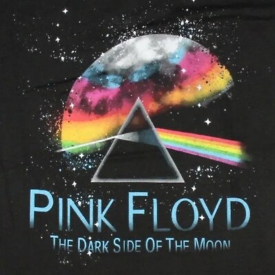 Pink Floyd Graphic T-Shirt Dark Side of the Moon Black Mens Small