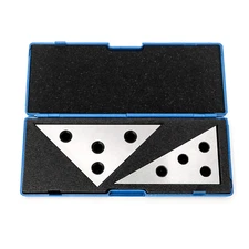 Solid Angle Plate Set, 2 Pcs Triangle Angle Block, 30-60-90 Degree&45-45-90 Degr