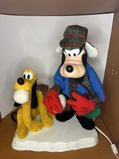 Santa's Best Goofy Pluto Snowball Fight Animated Figure 1998 - READ DESCRIPTION