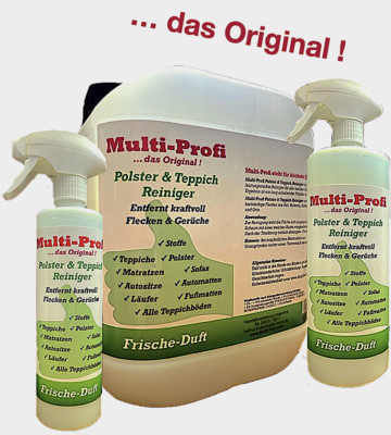 Multi-Profi Polster & Teppich Reiniger - Flecken Geruch - Höchste Qualität !