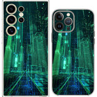 Alien City Sci-Fi Digital Matrix Art Case Cover Silicone / Shockproof / MagSafe