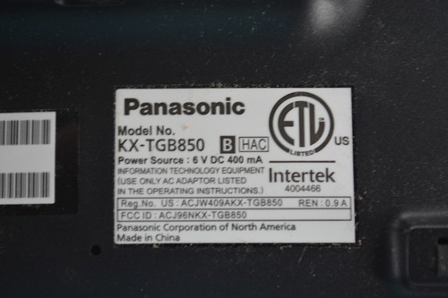 Panasonic Expandable Corded/Cordless Phone System KX-TGB850B (Black) - Zdjęcie 4 z 5