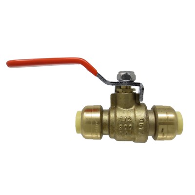 1/2'' Sharkbite Style PUSH FIT BALL VALVE Lead Free - PEX GUY