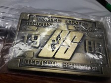 Olympics Belt Buckle 1988 US Shooting Team Seoul Korea 3.25" NEW In Package