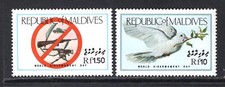 M15205 Maldive Islands 1986 SG1149a/49b - 1986 World Disarmament Day.