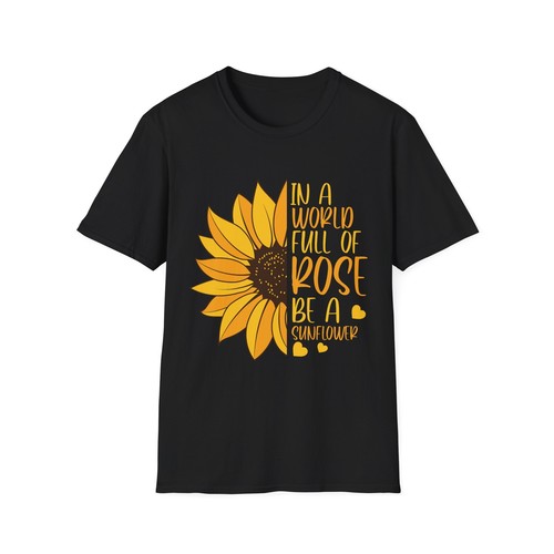 Sunflower Quote Unisex T-Shirt - Inspirational Gift for Nature Lovers, Casual - Picture 2 of 23