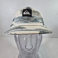 Quiksilver Hat Cap Snapback Adult white /Gray Palm Trees One Size Adjustable