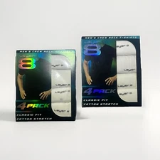 New Layer 8 Men 4 Pack Classic Fit Cotton Stretch Crew Neck T-Shirts Sizes L