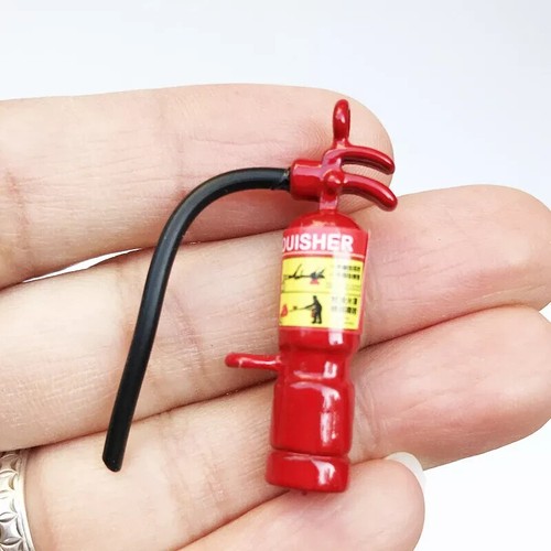 2PC Metal 1/24 Scale Fire Extinguisher DollHouse Decorate Miniature Accessories - Picture 2 of 5