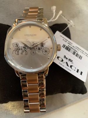 100% Auth Coach Watch Coach Grand Gold Tone 36mm Women main image 4