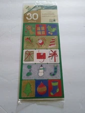 Plus Mark Sealed Christmas Vintage Stickers 30 Count