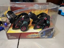 Razor Jetts Heel Wheels Pink/Blue/Black Sparking Shoe Fitting Skates Kids NIB