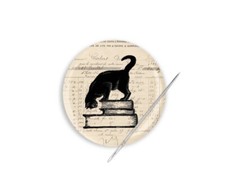 Cat Needle Minder, Handmade Magnetic Needle Minder, Cat on Books Needle Minder