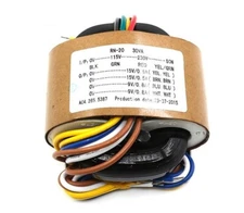 1Pc 115V/230V 30W Audio R-Core Transformer 15V+15V 9V+9V / 15V*2 9V*2 For Preamp