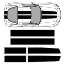 Sticker For Chevy Corvette Rally Racing Stripes Vinyl Decals Graphics Car Kits