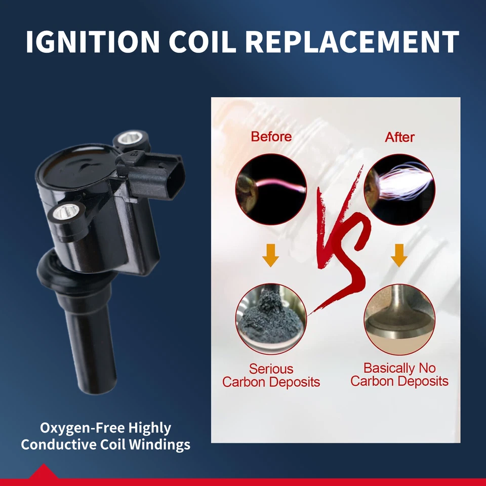 Ignition Coil Kit Pack of 8 for 1996 1997 1998 1999 Ford Taurus SHO V8 3.4 UF162 Foto 4 de 4